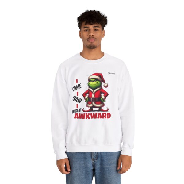 Grinch Sweatshirt, Awkward sweatshirt | Holiday Apparel, Funny Christmas Gift, Unisex Crewneck, Cozy Winter Sweatshirt, Festive Loungewear - Image 7