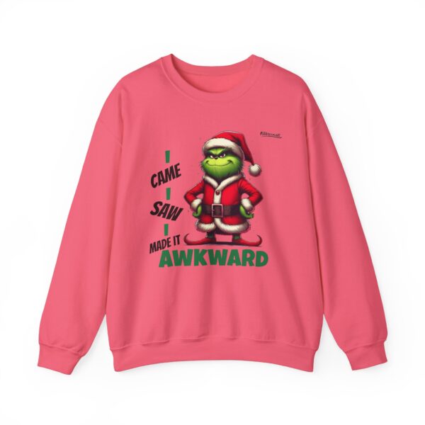 Grinch Sweatshirt, Awkward sweatshirt | Holiday Apparel, Funny Christmas Gift, Unisex Crewneck, Cozy Winter Sweatshirt, Festive Loungewear - Image 9