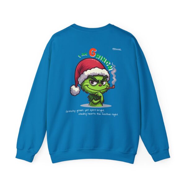 Grinch Sweatshirt, Christmas Gift Sweatshirt, Holiday Clothing, Grinch Lover Sweatshirt, Festive Humor Sweatshirt, Merry Grinchmas Apparel - Image 3