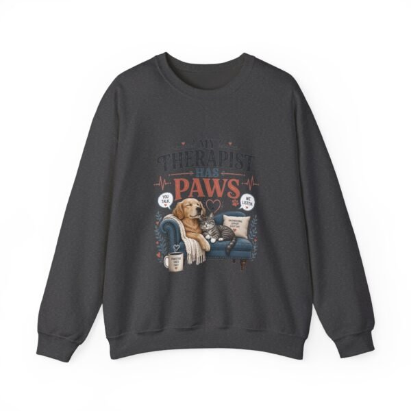 My Therapist Has Paws Graphic Sweatshirt | Pet Comfort Unisex Sweatshirt