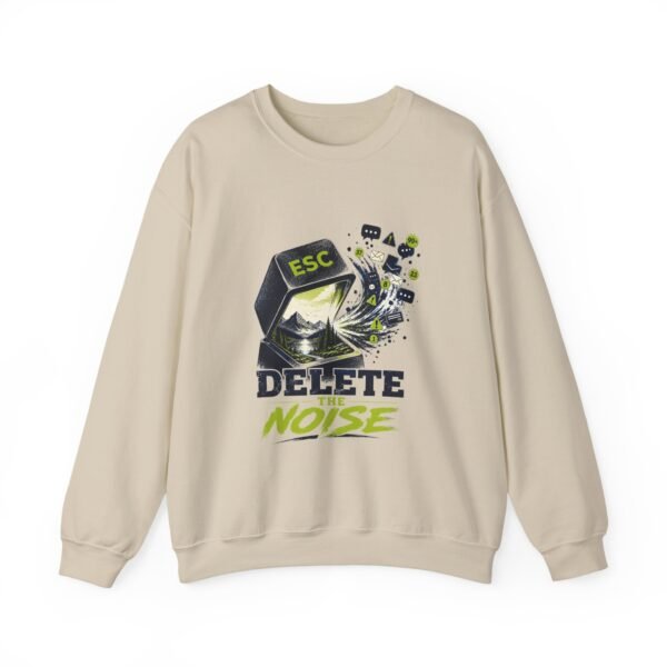 Delete the Noise Graphic Sweatshirt | Digital Detox Unisex Sweatshirt