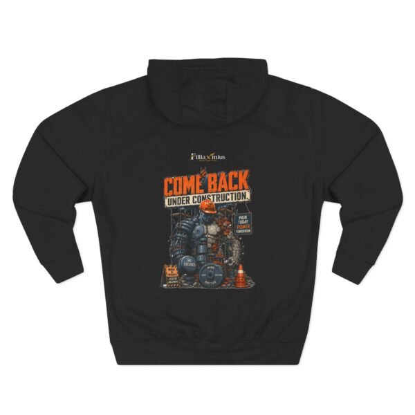 Comeback Under Construction Graphic Hoodie | Fitness Motivation Unisex Hoodie