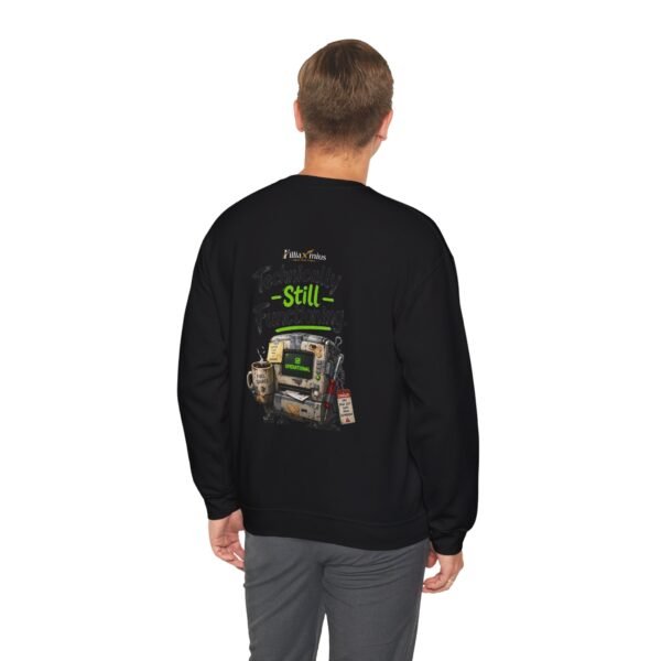 Technically Still Functioning Graphic Sweatshirt | Burnout Humor Unisex Sweatshirt