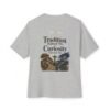 Tradition Raised Me Curiosity Moved Me Oversized Graphic T-Shirt | Culture And Travel Unisex Tee