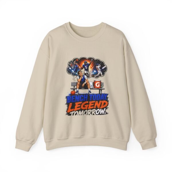 Bench Today Legend Tomorrow Graphic Sweatshirt | Sports Motivation Unisex Sweatshirt