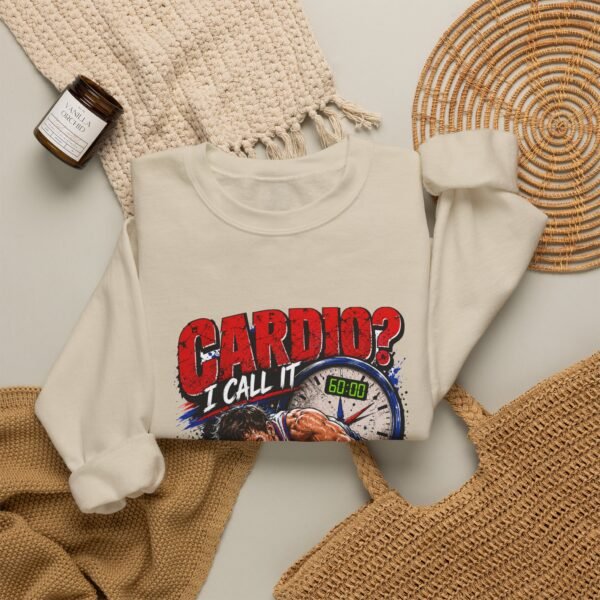 Cardio? I Call It Overtime Graphic Sweatshirt | Sports Humor Unisex Sweatshirt