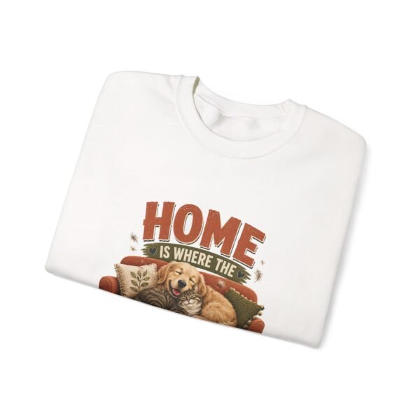 Home Is Where the Fur Sticks Graphic Sweatshirt | Pet Humor Unisex Sweatshirt