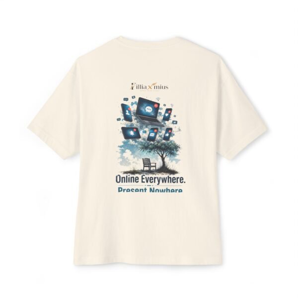 14620601574379427996_2048.jpeg Online Everywhere Present Nowhere Oversized Graphic T-Shirt | Digital Life Unisex Tee