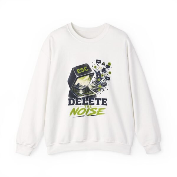 Delete the Noise Graphic Sweatshirt | Digital Detox Unisex Sweatshirt