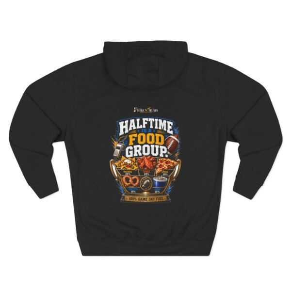 Halftime Is a Food Group Graphic Hoodie | Sports Food Humor Unisex Hoodie