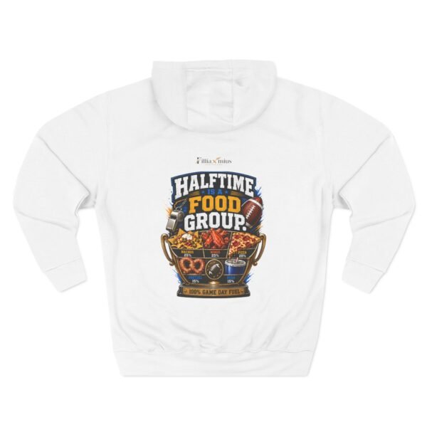 Halftime Is a Food Group Graphic Hoodie | Sports Food Humor Unisex Hoodie