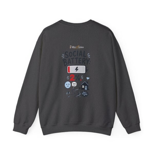 15754243499478417149_2048-1.jpeg Social Battery 2 Percent Graphic Sweatshirt | Introvert Humor Unisex Sweatshirt