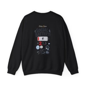 16090090071539076571_2048-1.jpeg Social Battery 2 Percent Graphic Sweatshirt | Introvert Humor Unisex Sweatshirt