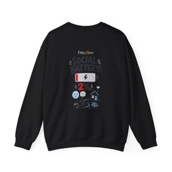 16090090071539076571_2048-1.jpeg Social Battery 2 Percent Graphic Sweatshirt | Introvert Humor Unisex Sweatshirt