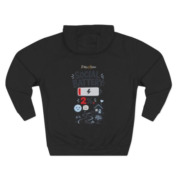 Social Battery 2 Percent Graphic Hoodie | Introvert Humor Unisex Hoodie