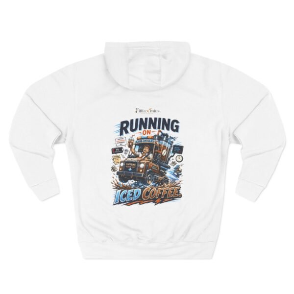 Running on Iced Coffee Graphic Hoodie | Coffee Humor Unisex Hoodie