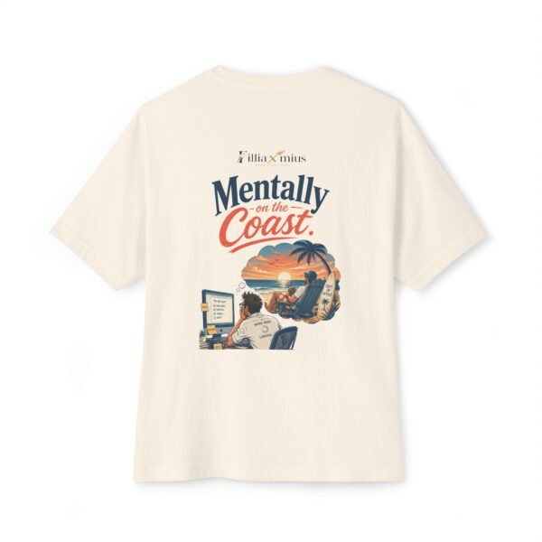 Mentally on the Coast Oversized Graphic T-Shirt | Beach Humor Unisex Tee
