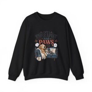 My Therapist Has Paws Graphic Sweatshirt | Pet Comfort Unisex Sweatshirt