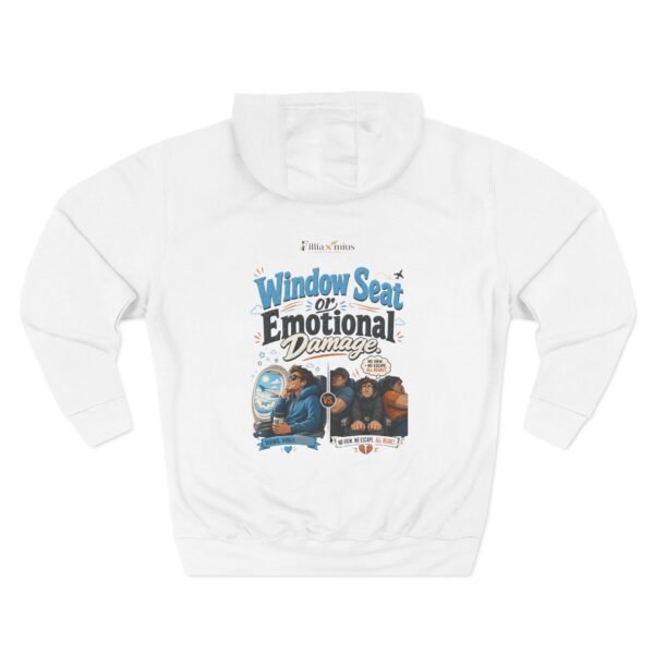 Window Seat or Emotional Damage Graphic Hoodie | Travel Humor Unisex Hoodie