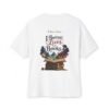 I Borrow Lives from Books Oversized Graphic T-Shirt | Book Lover Unisex Tee