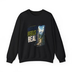 2699130545958119966_2048.jpeg Offline Feels Real Graphic Sweatshirt | Digital Detox Unisex Sweatshirt
