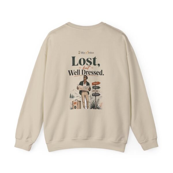 2749582383214065856_2048.jpeg Lost but Well Dressed Graphic Sweatshirt | Travel Fashion Humor Unisex Sweatshirt