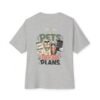 4025312682308719027_2048.jpeg Pets Before Plans Oversized Graphic T-Shirt | Pet Humor Unisex Tee