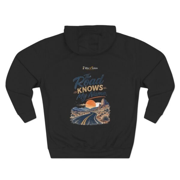 4191916648746579175_2048.jpeg The Road Knows My Name Graphic Hoodie | Road Trip Adventure Unisex Hoodie