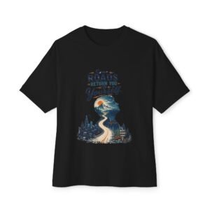 4351906992982410989_2048.jpeg Some Roads Return You to Yourself City to Mountain Oversized Graphic T-Shirt | Travel Inspiration Unisex Tee