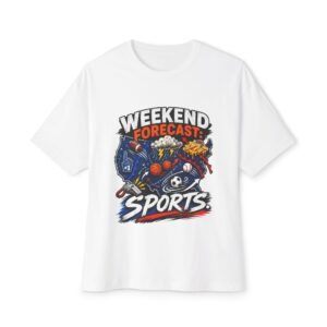 4446916367720625320_2048.jpeg Weekend Forecast Sports Oversized Graphic T-Shirt | Sports Humor Unisex Tee
