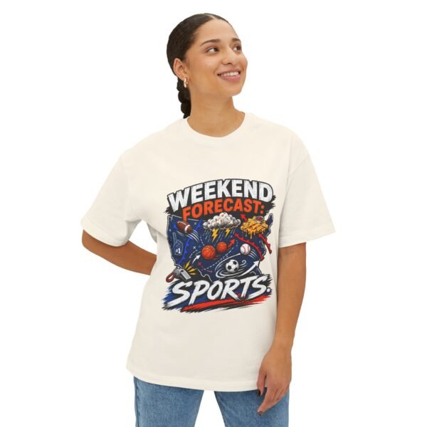 Weekend Forecast Sports Oversized Graphic T-Shirt | Sports Humor Unisex Tee