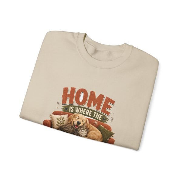 Home Is Where the Fur Sticks Graphic Sweatshirt | Pet Humor Unisex Sweatshirt