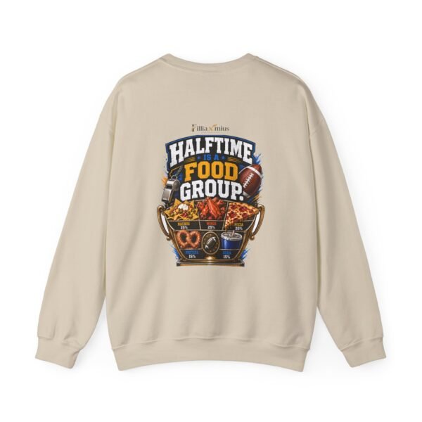 Halftime Is a Food Group Graphic Sweatshirt | Sports Food Humor Unisex Sweatshirt