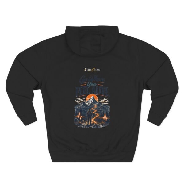 Go Where You Feel Alive Mountain Graphic Hoodie | Mountain Adventure Unisex Hoodie