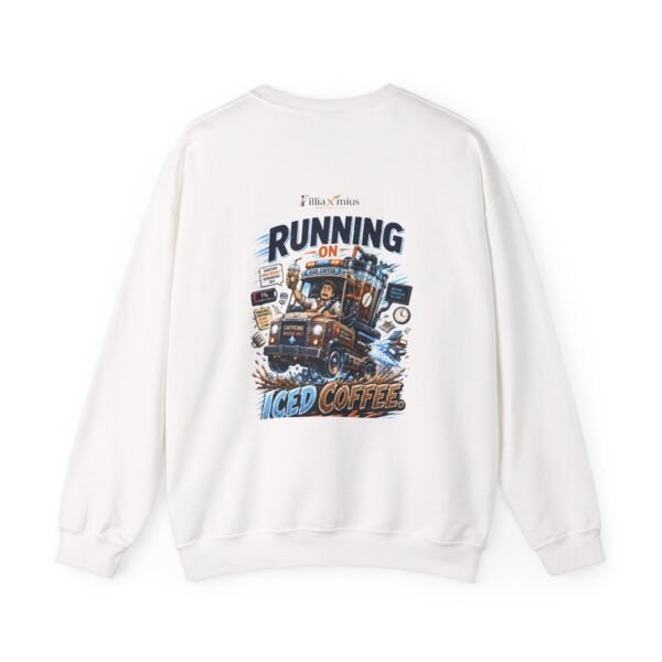 Running on Iced Coffee Graphic Sweatshirt | Coffee Humor Unisex Sweatshirt