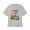 Everything Is Temporarily Fine Oversized Graphic T-Shirt | Office Humor Unisex Tee