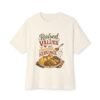 Raised on Values and Second Servings Oversized Graphic T-Shirt | Family And Food Unisex Tee
