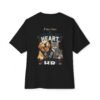 The Dog Has Heart The Cat Has HR Oversized Graphic T-Shirt | Pet Humor Unisex Tee