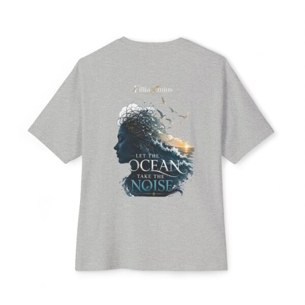 Let the Ocean Take the Noise Oversized Graphic T-Shirt | Ocean Mindfulness Unisex Tee