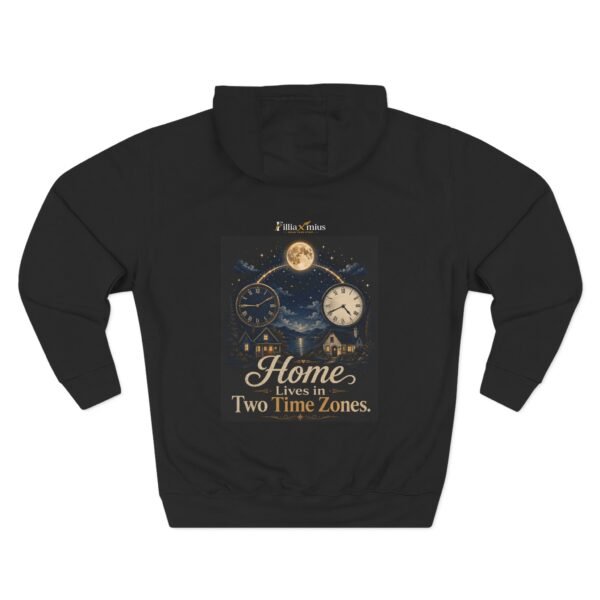 Home Lives in Two Time Zones Graphic Hoodie | Long Distance Home Unisex Hoodie