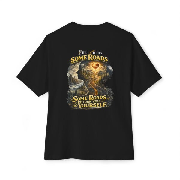 Some Roads Return You to Yourself Mountain Route Oversized Graphic T-Shirt | Travel Inspiration Unisex Tee