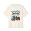 Window Seat or Emotional Damage Oversized Graphic T-Shirt | Travel Humor Unisex Tee