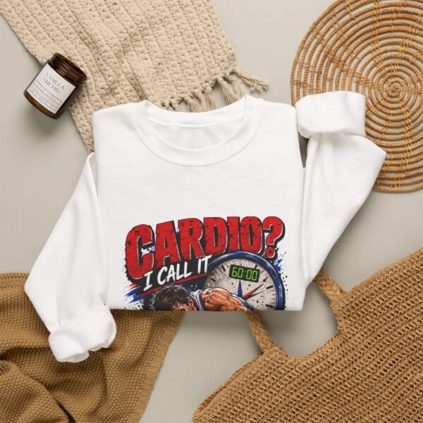 Cardio? I Call It Overtime Graphic Sweatshirt | Sports Humor Unisex Sweatshirt