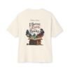 I Borrow Lives from Books Oversized Graphic T-Shirt | Book Lover Unisex Tee