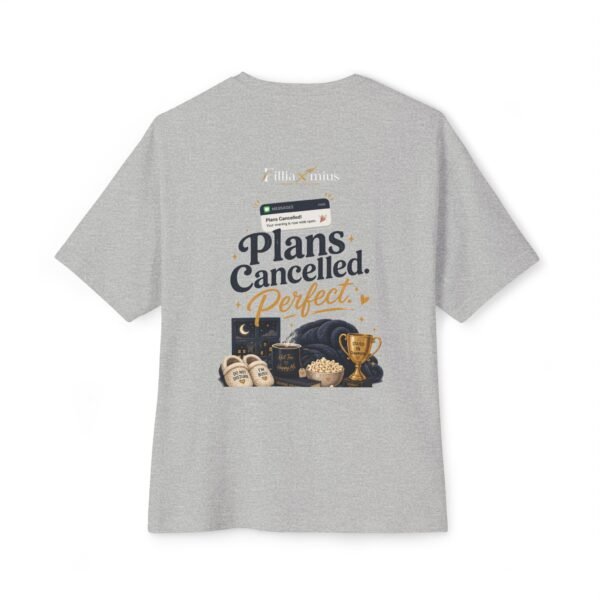 Plans Cancelled Perfect Oversized Graphic T-Shirt | Introvert Humor Unisex Tee