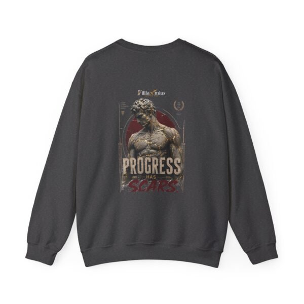 9754122984883495884_2048.jpeg Progress Has Scars Graphic Sweatshirt | Fitness Motivation Unisex Sweatshirt