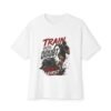 Train Until Doubt Tires First Oversized Graphic T-Shirt | Fitness Motivation Unisex Tee