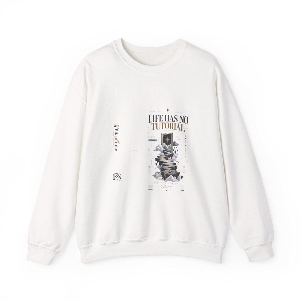 Life Has No Tutorial Surreal Journey Artwor | Men Sweatshirt | Front Main + Emblem