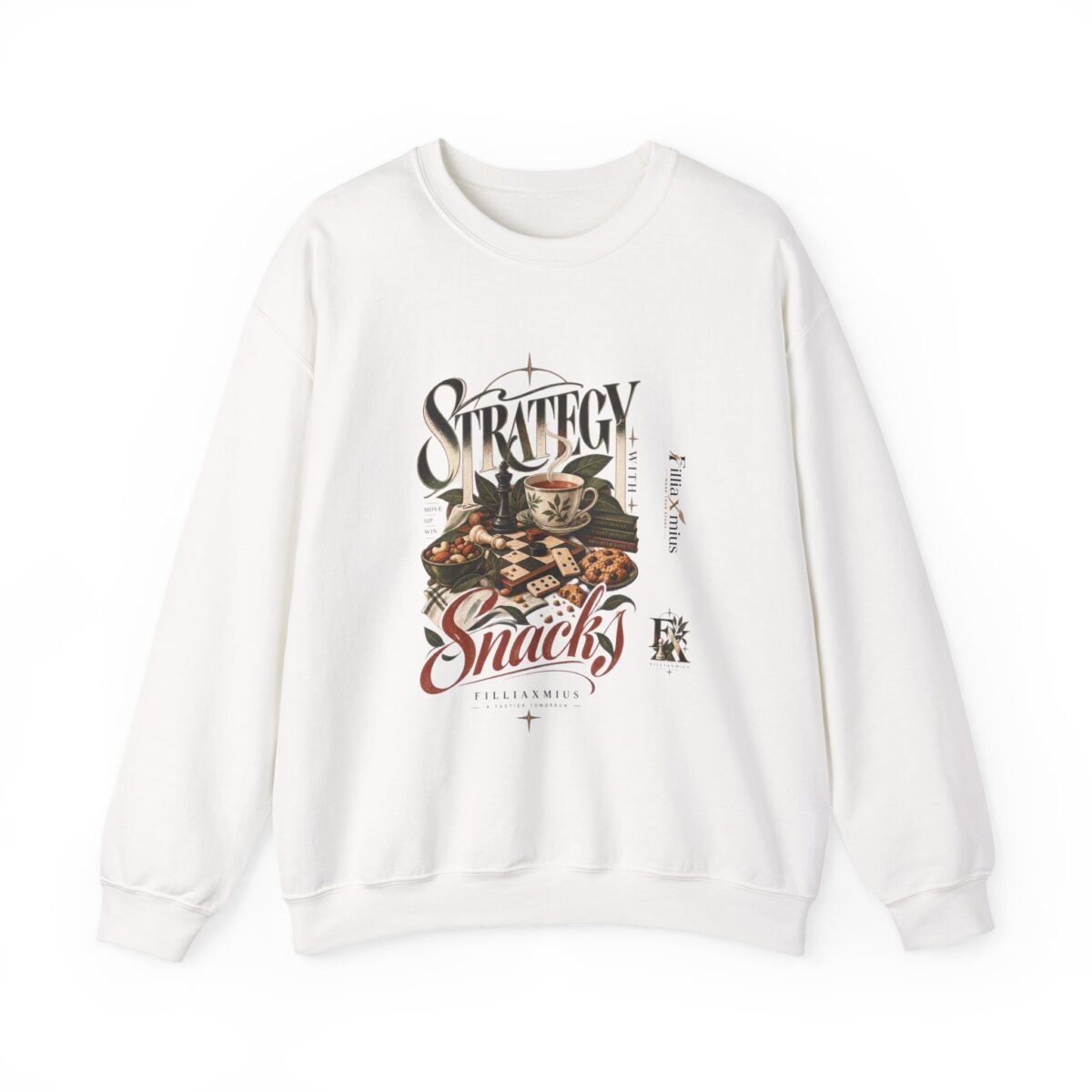 Vintage Social Club Chess & Coffee Artwork | Men Sweatshirt | Front Main + Emblem