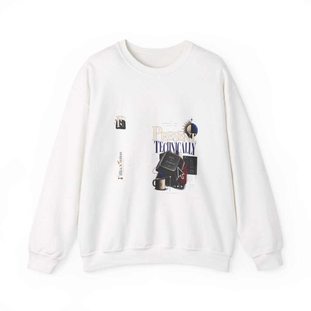 Present Intentionally Creative Productivity | Men Sweatshirt | Front Main + Emblem